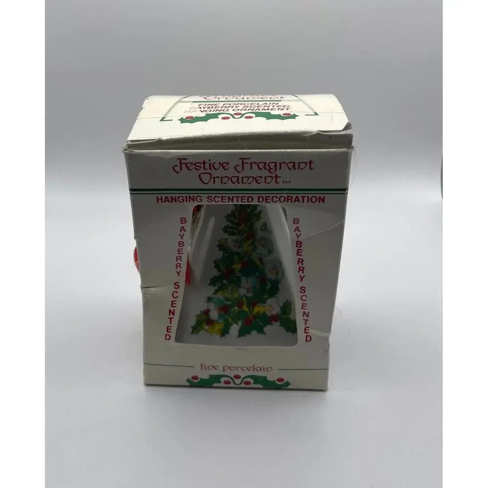 Jasco Festive Fragrant Ornament, Vintage Holiday Decor, Holly Berry Trees